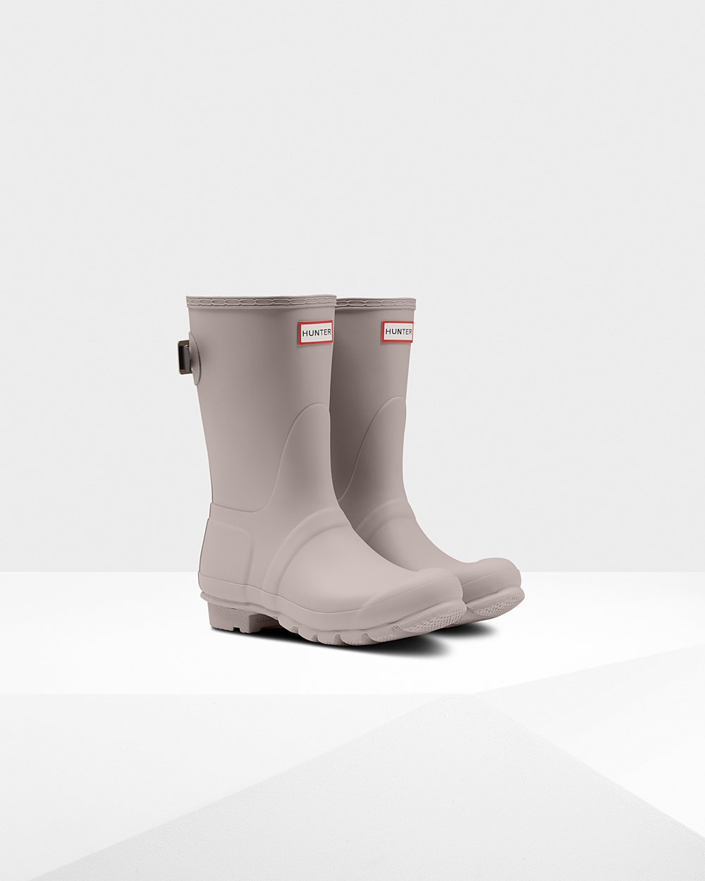 Galochas Curtas Hunter Feminina Cinzentas - Original Back Adjustable - 10NYSGUWF
